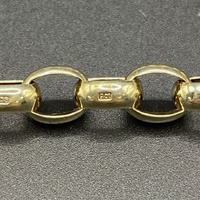 Ladies 9ct Yellow Gold Oval Belcher Link Bracelet