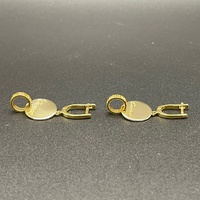 Ladies 18ct Yellow Gold Dangle Pattern Earrings