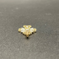 Ladies 9ct Two Tone Gold Cross Pattern Pendant