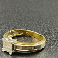 Ladies 18ct Yellow Gold Natural Diamond Cluster Ring