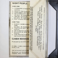 Classix Nouveaux Night People Cassette Tape Synth Pop New Wave