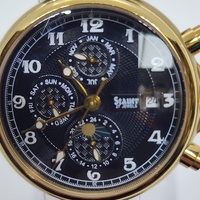 Stauer DS14685 Mens 27 Jewels Moon Phase Automatic Watch Gold 39mm