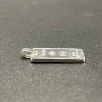 Unisex 925 Sterling Silver Capricorn Bar Pendant