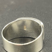 Ladies 925 Sterling Silver White Pearl Ring