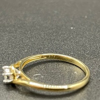 Ladies 9ct Yellow Gold Natural Diamond Ring