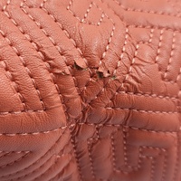 GUESS Coral Pink Quilted Geometric Chain Shoulder Tote Bag Handbag