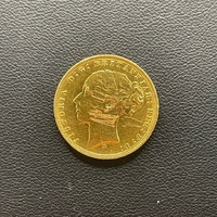 Unisex 22ct Yellow Gold Sovereign 1875 Queen Victoria Coin