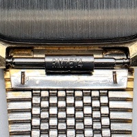 Reble Womens Quartz Watch Gold Square Case Stainless Steel Mesh RM7514