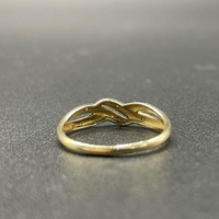 Ladies 9ct Yellow Gold Natural Diamond Ring