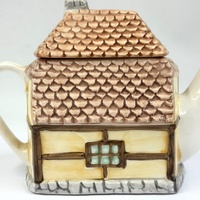 Cottage Style Sweet Home Novelty Teapot Ceramic Decorative Collectible