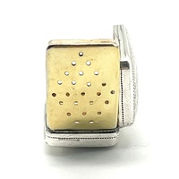 Antique Sterling Silver Vinaigrette Gold Inlay c1814 John Shaw Birmingham