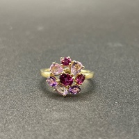Ladies 9ct Yellow Gold Purple Gemstone Ring