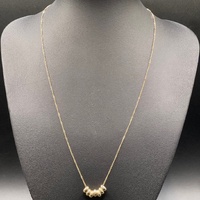 Ladies 9ct Yellow Gold Tight Curb Link Chain & 7 Lucky Rings Pendant