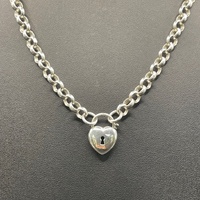 Ladies 925 Sterling Silver Belcher Link Necklace