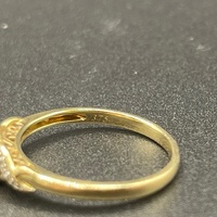 Ladies 9ct Yellow Gold Natural Diamond Cluster Ring