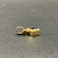 Ladies 9ct Yellow Gold Green Gemstone Pendant