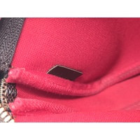 Louis Vuitton Mini Pochette Accessoires Damier Ebene Canvas Pouch Bag