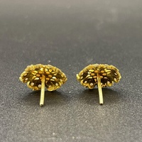 Ladies 22ct Yellow Gold Flower Stud Earrings