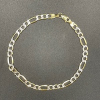 Unisex 9ct Yellow Gold Figaro Link Bracelet