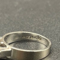 Ladies 18ct White Gold Blue Sapphire & Diamond Ring