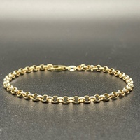 Ladies 9ct Yellow Gold Belcher Link Bracelet