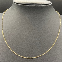 Ladies 9ct Yellow Gold Singapore Twist Link Necklace
