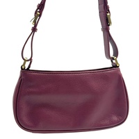 Oroton ORO512 Ladies Burgundy Leather Clutch Shoulder Bag Studded