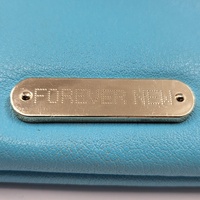 Forever New Blue Zip Coin Purse Keyring Small Wallet Card Cash Pouch