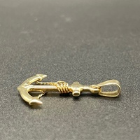 Unisex 9ct Yellow Gold Anchor Pendant