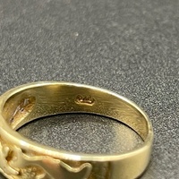 Unisex 14ct Yellow Gold Dolphine Band Ring