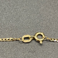 Ladies 9ct Yellow Gold Curb Link Chain & Diamond Cluster Pendant