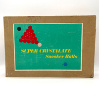 Super Crystalate 22 Set Snooker Balls Complete Cue Sports Kit with Box