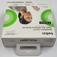 Belkin SoundForm ClearFit Open-Ear Wireless Earbuds - Bluetooth Headphones with IPX5 Water Resistance & Deep Bass - Sand