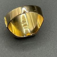 Mens 18ct Yellow Gold Diamond Signet Ring