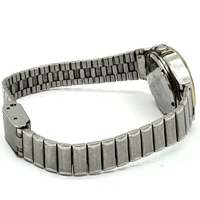 Seiko Quartz Octagonal Mens Day Date Champagne Dial Steel Bracelet