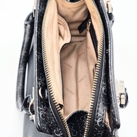 Guess Erica Triple Compartment Shoulder Bag Black Crossbody Strap