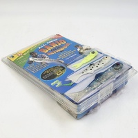 Banjo Minnow 006 Fishing Lure Set 110 Pieces Soft Plastic Baits Kit for Bass Freshwater & Saltwater Fishing