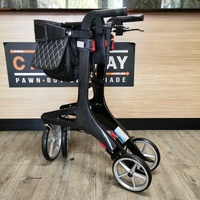 Hero+ 136kg SWL Carbon Fibre Seat Walker with Hand Brakes and Basket