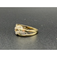 Ladies 9ct Yellow Gold Diamond Ring