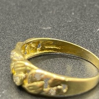 Unisex 18ct Yellow Gold Curb Link Pattern Ring