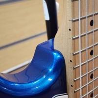 Electric Guitar 6 String S-Style Metallic Blue Maple Neck SSS Chrome