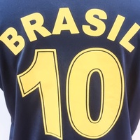 Salada De Cores Brasil Football Shirt #10 Jersey Blue Yellow Large