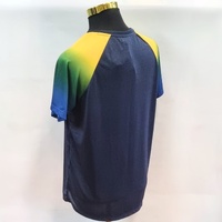Braziline Brasil Soccer Shirt Mens Large Navy Blue Green Yellow Jersey
