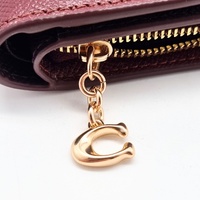 Coach Snap Wallet in Crossgrain Leather Dark Wine CCM75 Bifold