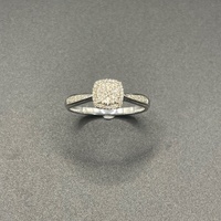 Ladies 9ct White Gold Diamond Cluster Ring