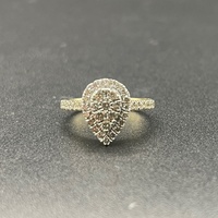 Ladies 9ct Yellow Gold Diamond Cluster Ring