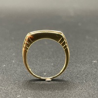Mens 18ct Yellow Gold Diamond Ring