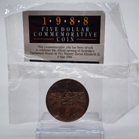 1988 $5 Commemorative Coin Uncirculated Parliament House Australia CBA
