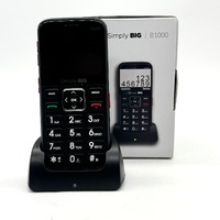 Simply Big B1000 4G SOS Senior Flip Mobile Phone Black Big Buttons Easy to Use