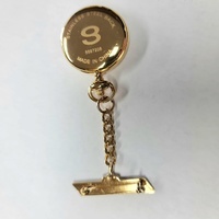 Gold Mark Nurse Fob Watch 5567205 Gold Tone Quartz Date Pulsations with Chain